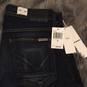 HUDSON JEANS - Men's straight leg dark wash jeans